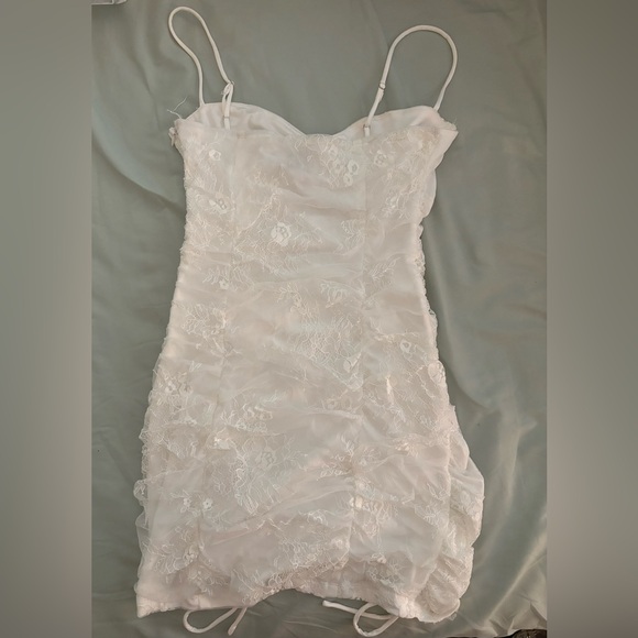 Princess Polly White Lace Mini Dress - Picture 2 of 3